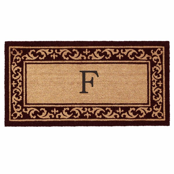 Calloway Mills Monogram Door Mat, Black, Natural, 24 in W x 48 in L 120062448F - main